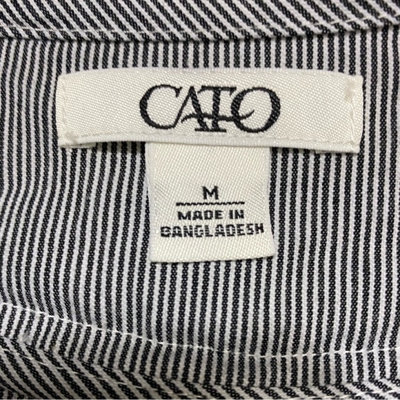 Black and White Striped Short Sleeve Swing Jacket Med - Picture 8 of 10